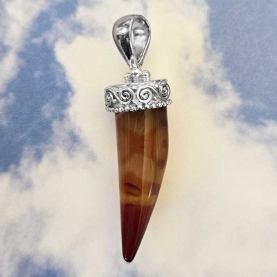 Sterling Silver Carnelian Drop Pendant