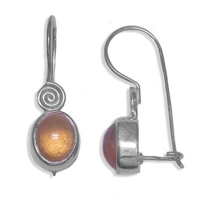Hessonite Garnet Dangle Earrings