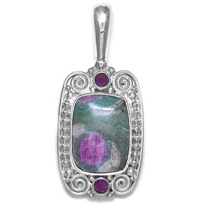 Ruby Fuschite & Ruby Pendant