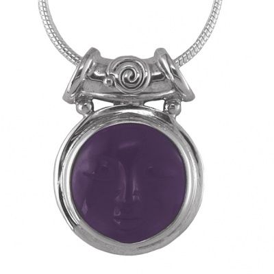 Amethyst Goddess Pendant with Tube Bale & 18" Chain