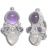 Amethyst Silver Clip Earrings