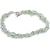 Blue Chalcedony, Green Calcite, Crystal, Peridot 3 Strand Beaded Necklace