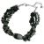 Hematite and Rainbow Moonstone with Snowflake Obsidian Bracelet