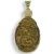 Carved Dragon Tiger Eye Vermeil Pendant