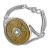 Sterling Tiger Eye Chinese Coin Bracelet