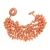 Peach Stone Agate Beaded Bracelet