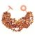 Amber and Peach Stone Beaded Bracelet