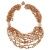 Amber and Peach Agate Beaded Necklace