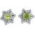Peridot Post Silver Earrings
