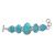 Turquoise (Stabilized) Freeform Bracelet  w/toggle