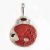 Sterling Silver Cinnabar Fish Pendant with Garnet
