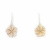 Pink Shell Carved Flower Latchback Earrings