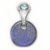 Lapis Disk and Swiss Blue Topaz Silver Pendant
