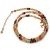 Vermeil Accented Beaded Necklace with Citrine, Garnet, Carnelian