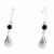 Sterling Silver Garnet and Pearl Latch Back Earrings