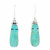 Turquoise Corn Maiden Dangle Earrings with Pearl