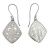 Carved Mother of Pearl Lotus Flower Earrings