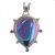 Rainbow Window Druzy Pendant with Rainbow Lavender Quartz