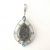 Sterling Silver Platinum Druzy & Rainbow Iris Quartz Pendant