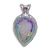 Faceted Golden Dream Lavender Window Druzy Pendant with Rainbow Lavender Quartz