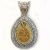 Gold Window Druzy Pendant with Rainbow Champagne Quartz