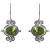 Faceted Peridot Sterling Silver Dangle Earrings