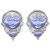 BLue Fiber Optic Goddess Clip On Earrings with Titanium Backed Moonstone