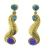 Vermeil Topaz and Druzy Earrings