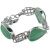 Free-form Green Fluorite Quartz Link Bracelet