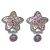 Black Rainbow Shell Starfish Clip Earrings with Blue Mabe Pearl