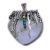 Peruvian Chakra 3-Dimensional Quartz Crystal Heart Pendant with Serpent