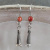 Peruvian Cantuta Flower Earrings with Spiny Oyster Shell