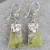 Peruvian Serpentine Earrings with Hummingbird