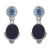 Midnight Sparkle Drusy and Topaz Post Earrings
