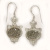 Sterling Silver Handmade Platinum Druzy Earrings
