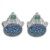Green Druzy & Apatite Post Earrings