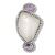 Freeform Rose Quartz Ring with Amethyst