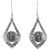 Hematite Goddess Sterling Silver Dangle Earrings