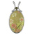 Japanese Painting Reversible Silver Pendant