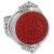 Sterling Silver Round Cinnabar Ring 