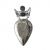 Platinum Window Druzy Pendant with Black Star Diopside and Iolite