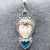 Sterling Silver Goddess Pendant with Teal Quartz, Apatite, and Iolite