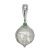 Mother of Pearl Goddess Pendant with Emerald