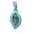 Labradorite & Sleeping Beauty Turquoise Inlay Pendant