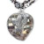 Sterling Black Mother of Pearl Mosaic Heart with Necklace