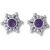 Amethyst Silver Post Earrings