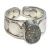 Platinum Druzy Silver Ring