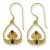 22K Vermeil Earrings with Ruby and Garnet