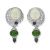 Goddess Clip Earrings with Jade, Mystic Topaz, and Amethyst