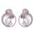Rose Quartz, Amethyst & Mother Of Pearl Post Earrings